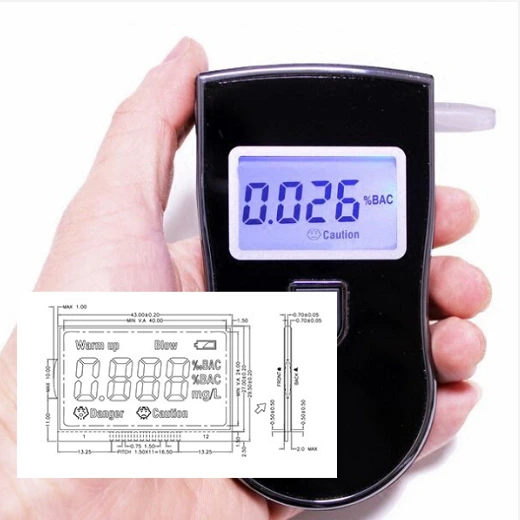 Alcohol tester LCD