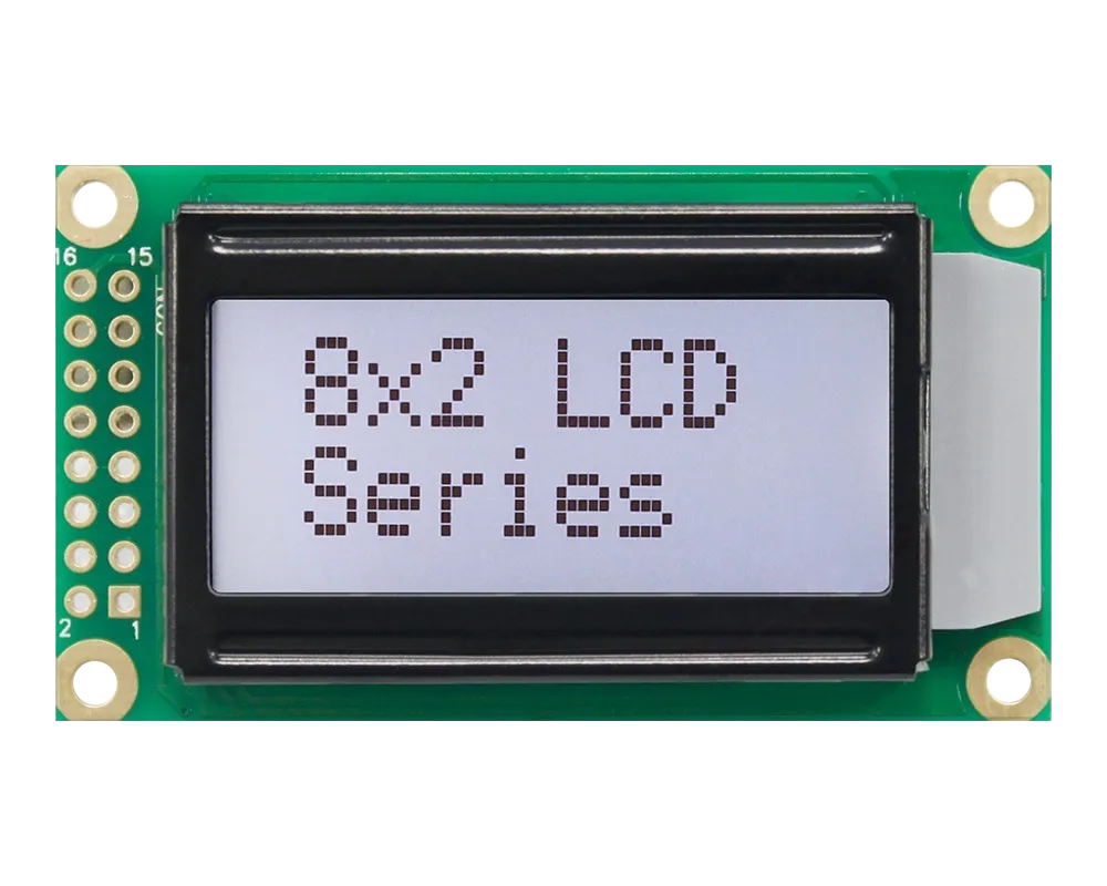 8x2 Character LCD Display Module
