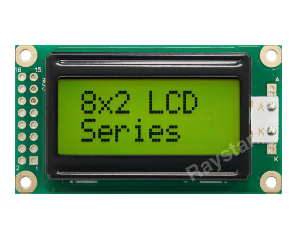 8x2 Character LCD Display Module